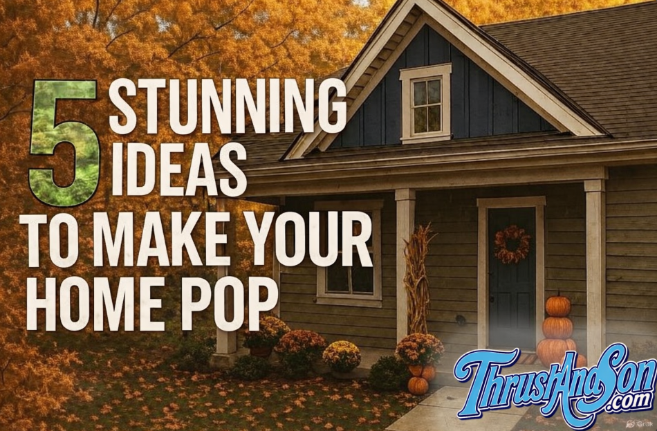 5 exterior design ideas to make your home pop with fall curb appeal inspiration from Thrush & Son