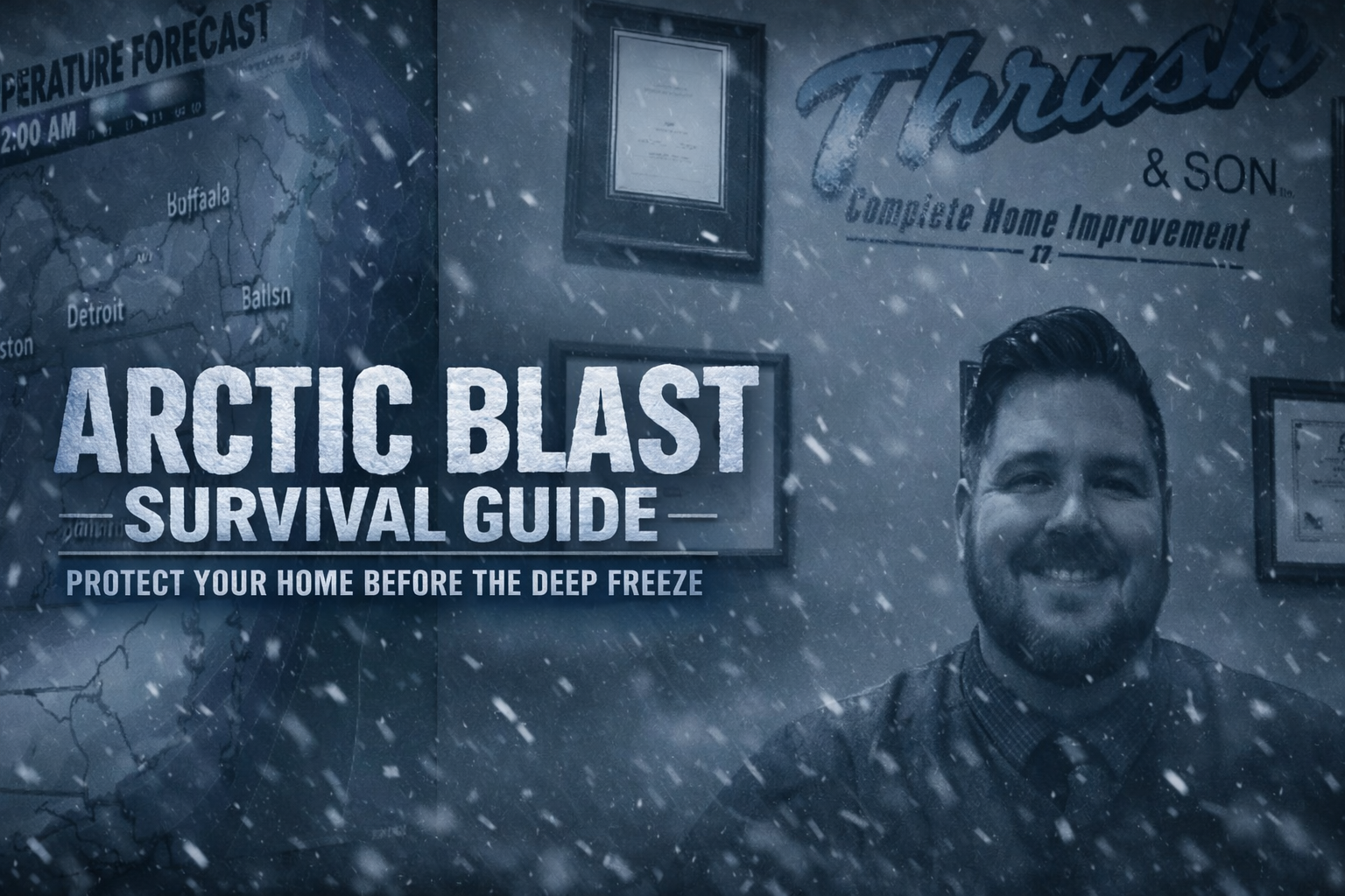 Arctic Blast forecast graphic showing extreme winter weather impacts across Ohio and the Miami Valley