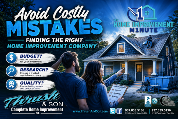 Thrush & Son - The Home Improvement Minute. Avoid costly mistakes when selecting home improvement incentives. Get the best value, choose trusted quality, and protect your investment with complete home improvement solutions.
