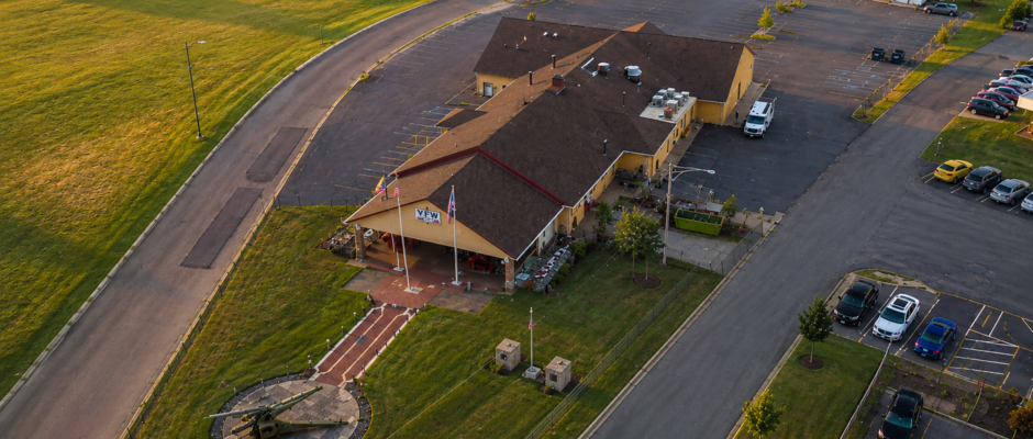 Brookville Ohio VFW Exterior Aerial Enhancement - Thrush & Son®