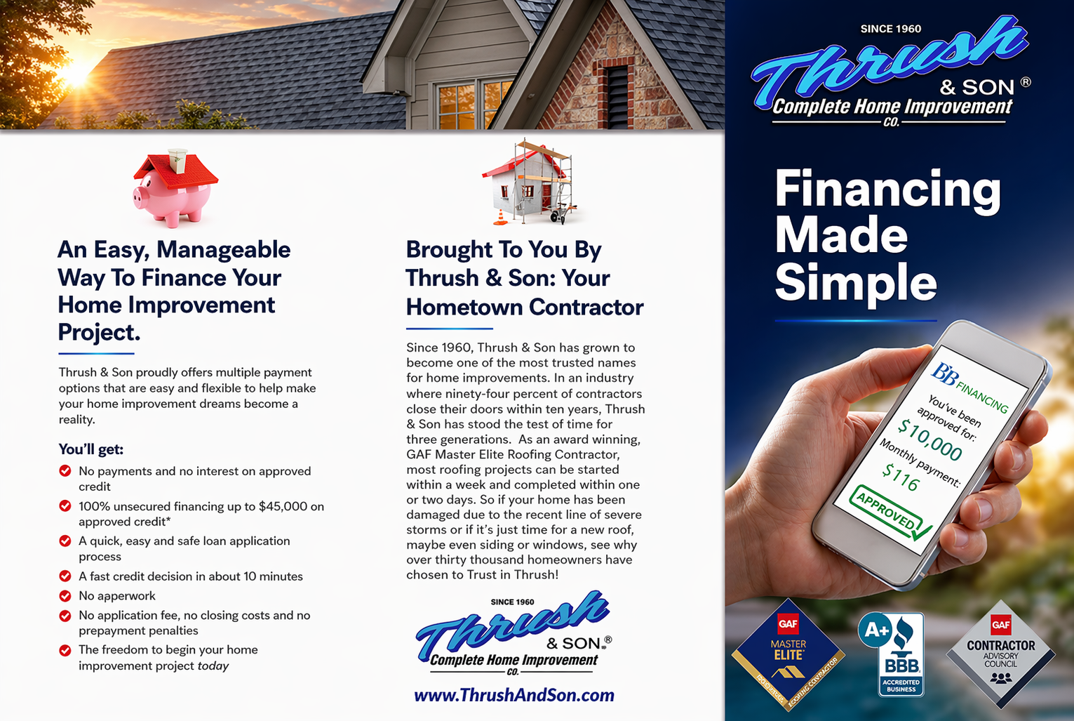 Financing your roof with easy, flexible payment solutions designed to help homeowners manage costs and complete roofing projects without delay.