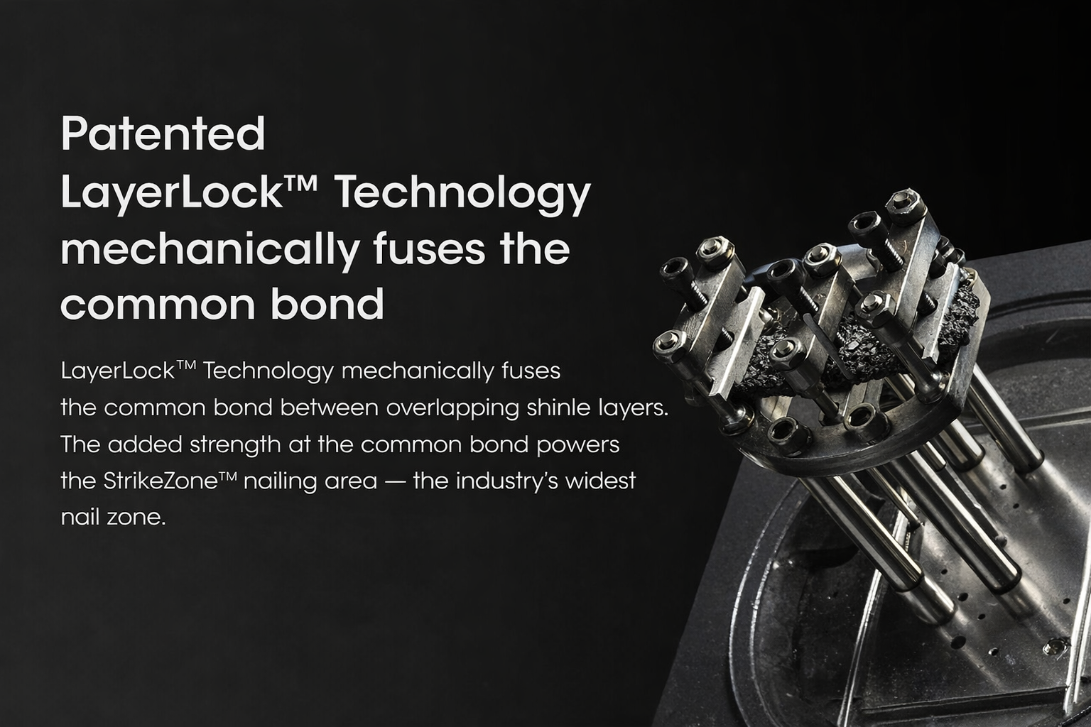 Resource Hub: GAF® Shingles with advanced LayerLock™ technology demonstrating enhanced bonding strength and roofing performance.