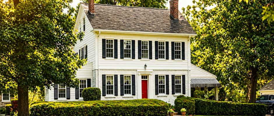 Historic Centerville Home before restoration showcasing classic colonial architecture and original exterior details.