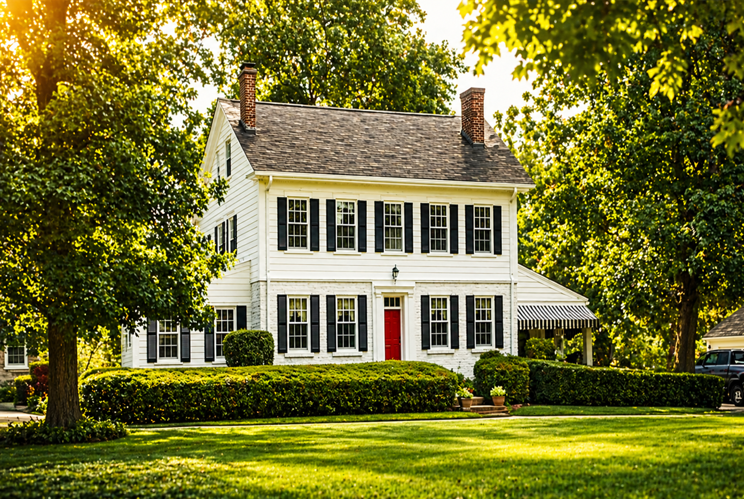 Historic Centerville Home before restoration showcasing classic colonial architecture and original exterior details.