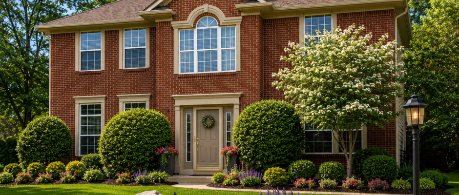 Luxury Brick Estate With Professionally Designed Landscape Renovation - Thrush & Son®