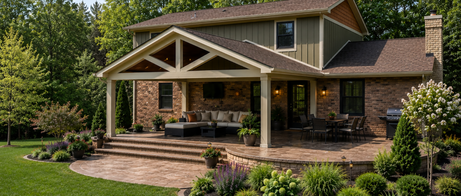 Luxury Exterior Renovation & Custom Patio Addition - Thrush & Son®