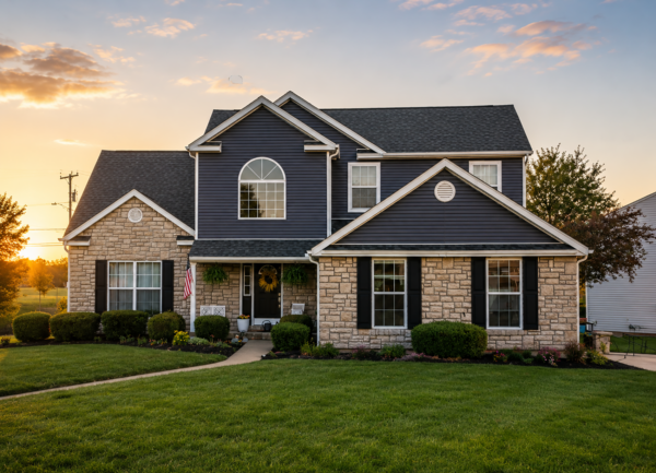 Home Improvement Incentives project featuring a beautifully maintained two-story home with premium roofing, energy-efficient windows, upgraded exterior materials, and enhanced curb appeal, showcasing how strategic home improvements can increase comfort, efficiency, protection, and long-term property value.