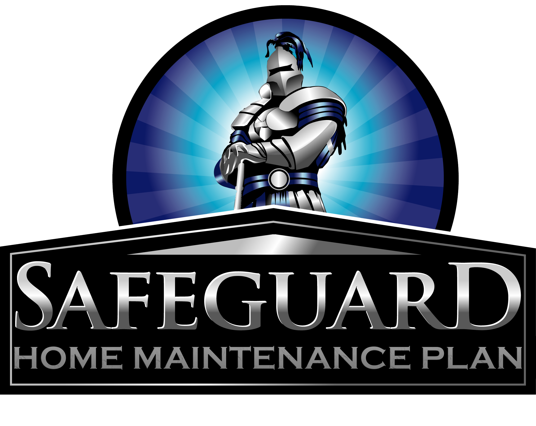 Safeguard Home Maintenance Plans logo featuring a knight symbol representing protection and reliability