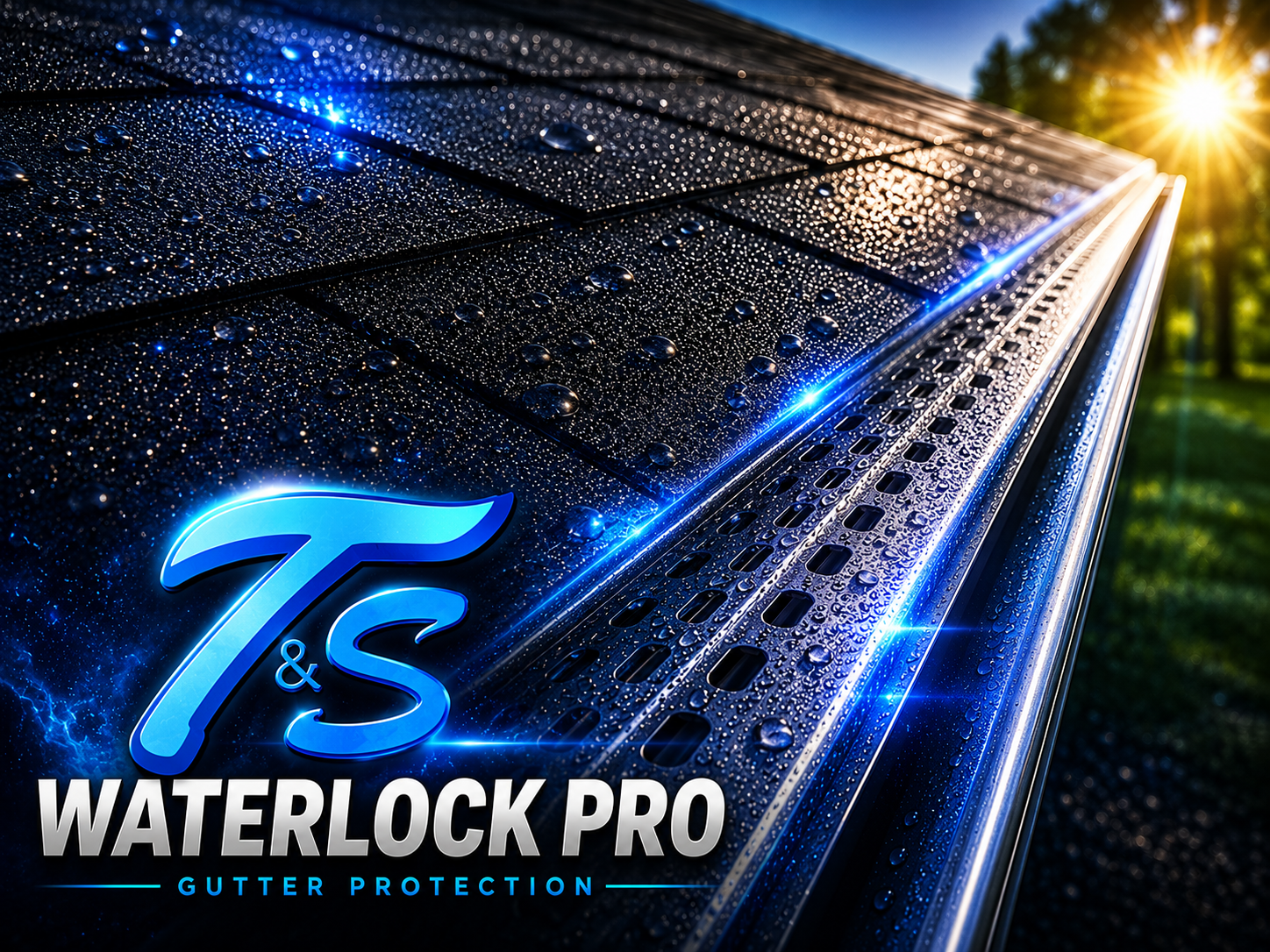 WaterLock Pro gutter protection by Thrush & Son® — stainless steel micromesh gutter guard on a Dayton Ohio home