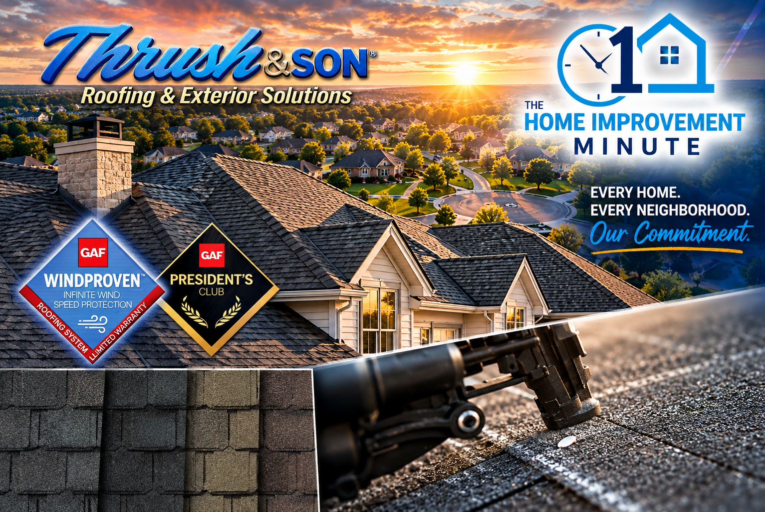 Resource Hub: GAF shingles and premium roofing systems from Thrush & Son® serving Dayton Ohio homeowners with trusted roof protection